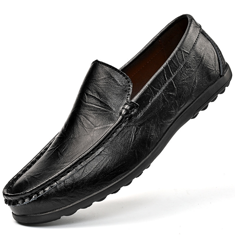 Men's Fashion Casual Slide Leather Shoes - Image 4