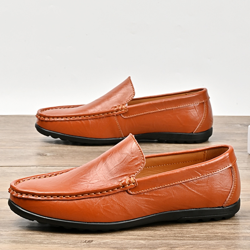 Men's Fashion Casual Slide Leather Shoes - Image 5