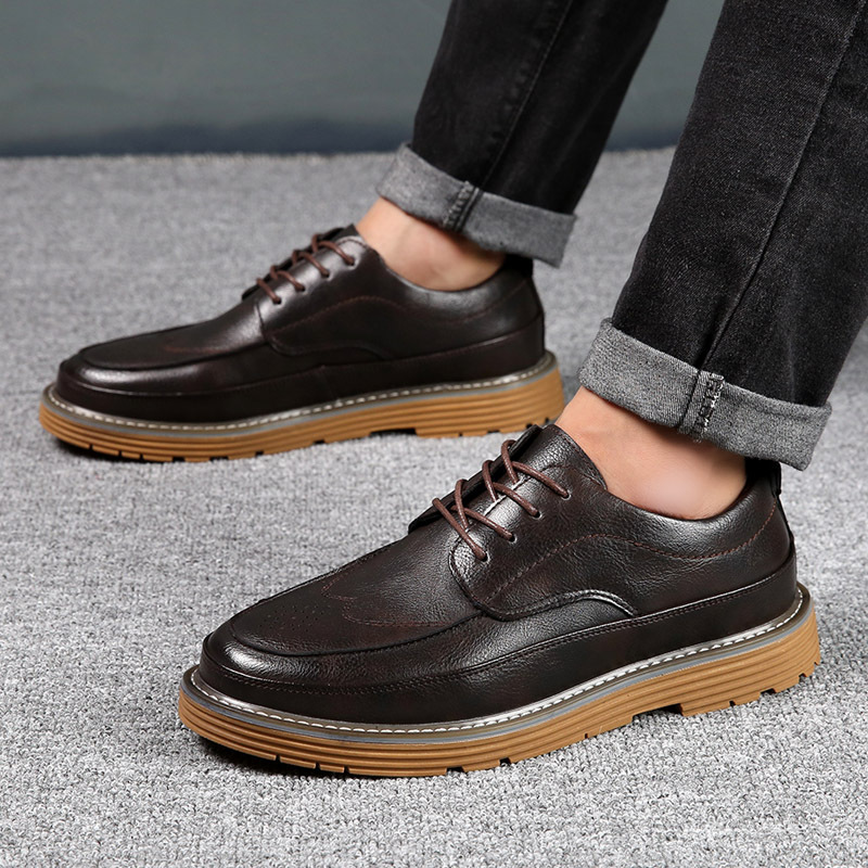 Trendy Korean Style Casual Leather Shoes - Image 6