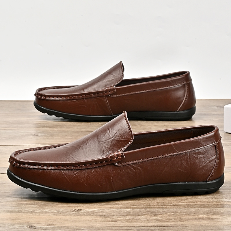 Men's Fashion Casual Slide Leather Shoes - Image 6